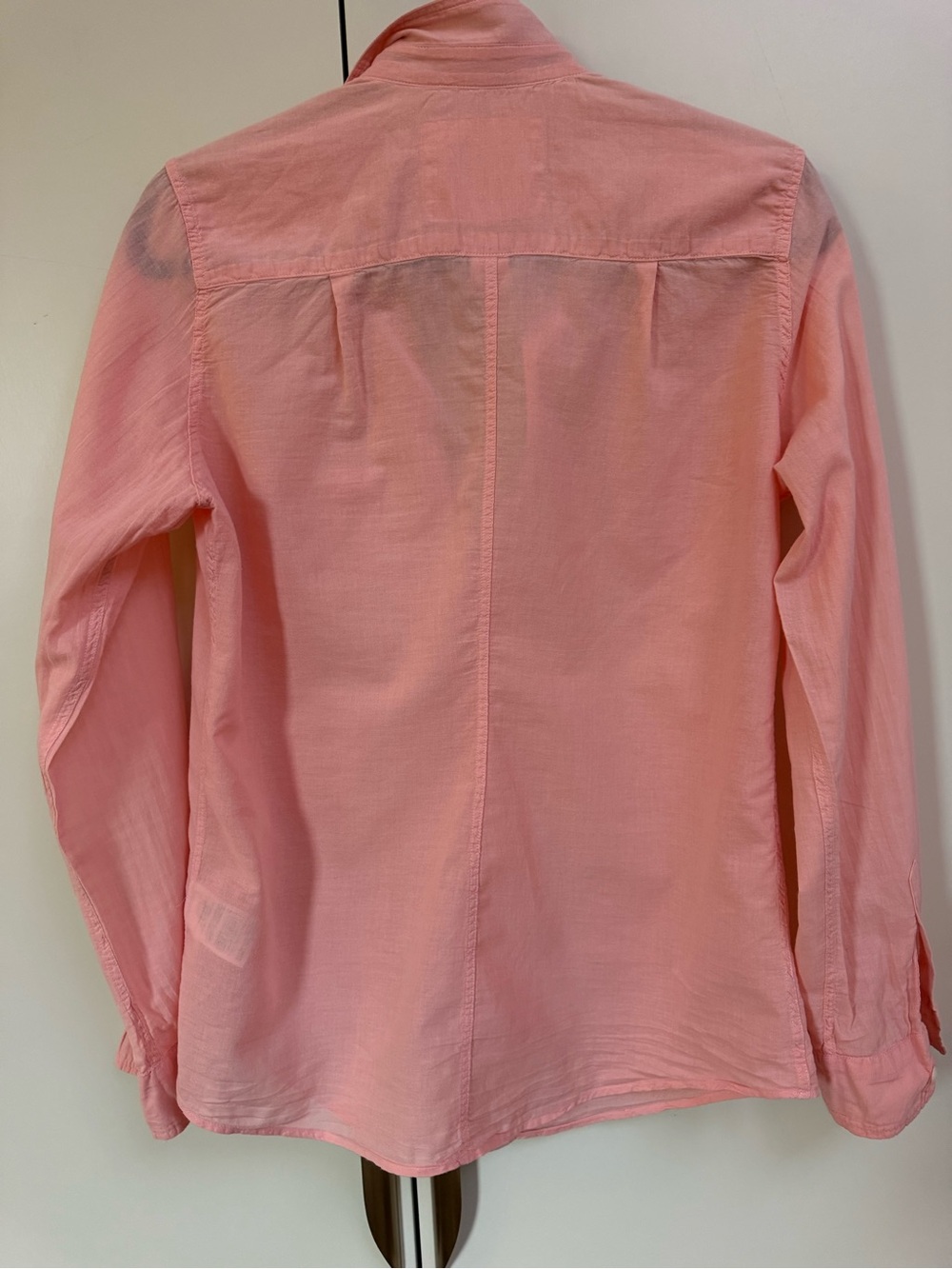 Frank & Eileen Barry Pink Button Front Shirt Size L Lightweight Cotton EUC - Picture 6 of 7